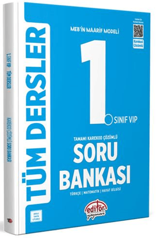 1. Sınıf Vip Tüm Dersler Tamamı Karekod Çözümlü Soru Bankası - Kolektif - Editör Yayınevi