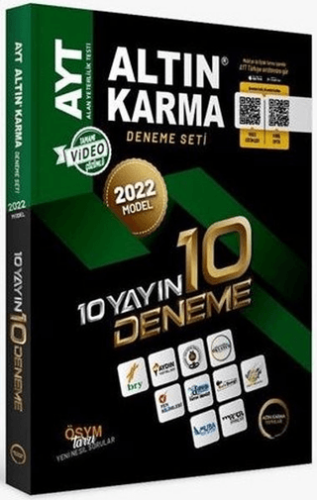 2022 Model AYT 10 Yayın 10 Deneme Seti - Kolektif - Altın Karma Yayınları