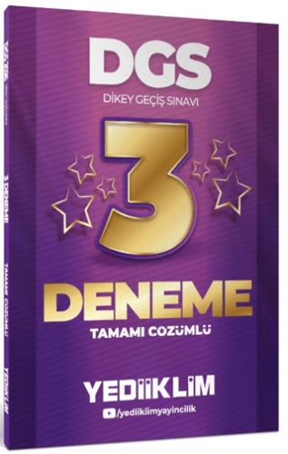2026 DGS Tamamı Çözümlü 3 Yıldız Deneme - Kolektif - Yediiklim Yayınları