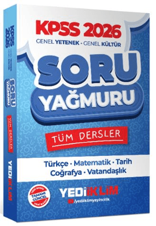 2026 KPSS Genel Yetenek Genel Kültür Tüm Dersler Soru Yağmuru - Kolektif - Yediiklim Yayınları