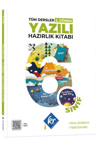 6. Sınıf Tüm Dersler 2. Dönem Yazılı Hazırlık Kitabı KR Akademi Yayınları - 1