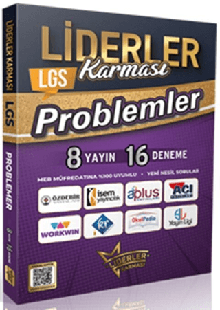 8. Sınıf LGS Problemler Denemeleri 8 Yayın 16 Deneme - Kolektif - Liderler Karması Yayınları