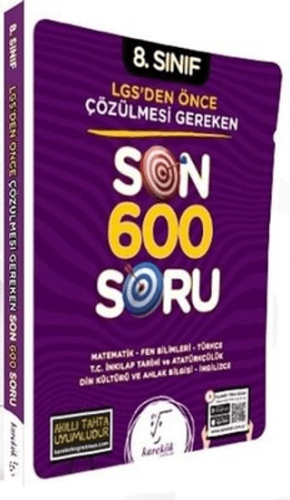 8. Sınıf LGS'den Önce Çözülmesi Gereken Son 600 Soru - Kolektif - Karekök Yayıncılık