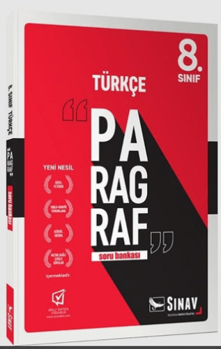 8. Sınıf Türkçe Paragraf Soru Bankası - Kolektif - Sınav Yayınları