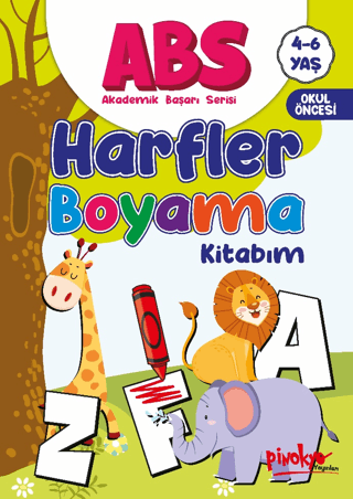ABS 4-6 Yaş Harfler Boyama Kitabım - Buçe Dayı - Pinokyo Yayınları