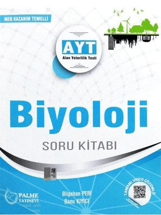 AYT Biyoloji Tamamı Çözümlü Soru Bankası - Banu Kıyıcı - Palme Yayınları