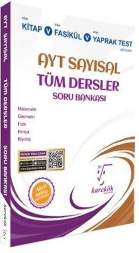AYT Sayısal Tüm Dersler Soru Bankası - Fatih Türkmen - Karekök Yayıncılık