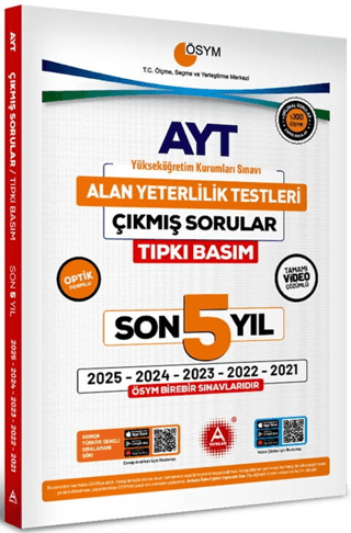 AYT Son 5 Yıl Tıpkı Basım Çıkmış Sorular - Kolektif - A Yayınları