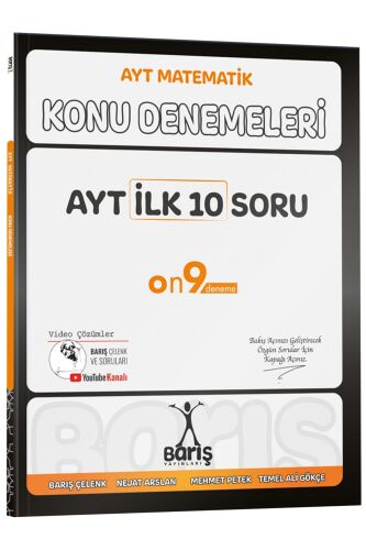 Barış Yayınları AYT İlk 10 Soru Konu Denemeleri - Barış Yayınları
