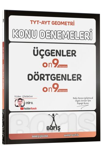Barış Yayınları TYT - AYT Geometri Üçgenler Dörtgenler Konu Denemeleri - Barış Yayınları