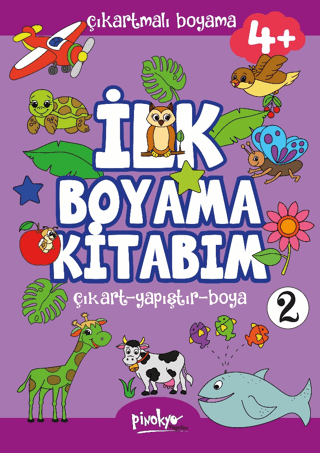 Çıkartmalı İlk Boyama Kitabım - 2 (4+ Yaş) - Buçe Dayı - Pinokyo Yayınları