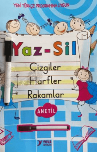 Çizgi Kitabım Yaz Sil Yazı Defteri Anetil - Kolektif - Yuva Yayınları