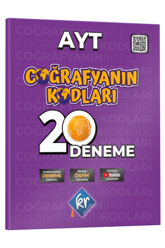 Coğrafyanın Kodları AYT Coğrafya Çözümlü 20 Deneme KR Akademi Yayınları - KR Akademi Yayınları