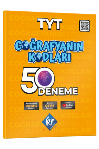 Coğrafyanın Kodları TYT Coğrafya Çözümlü 50 Deneme KR Akademi Yayınları - KR Akademi Yayınları
