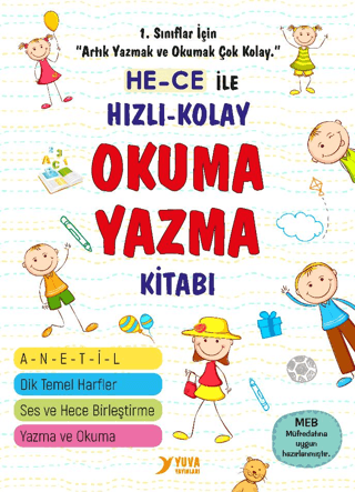 Hece ile Hızlı Kolay Okuma Yazma Kitabı - Kolektif - Yuva Yayınları
