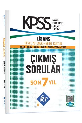 KPSS Genel Yetenek Genel Kültür Çıkmış Sorular Son 7 Yıl Kitapçıkları KR Akademi Yayınları - 1
