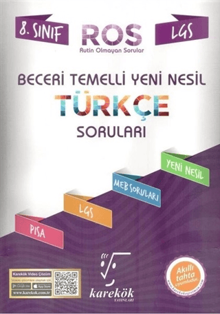 LGS 8. Sınıf Beceri Temelli Yeni Nesil Türkçe Soruları - Kolektif - Karekök Yayıncılık
