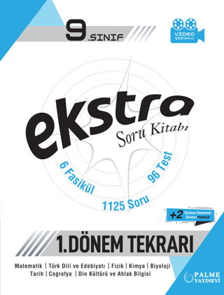 Palme 9. Sınıf Ekstra Soru Kitabı (1.Dönem Tekrarı) - Kolektif - Palme Yayınları