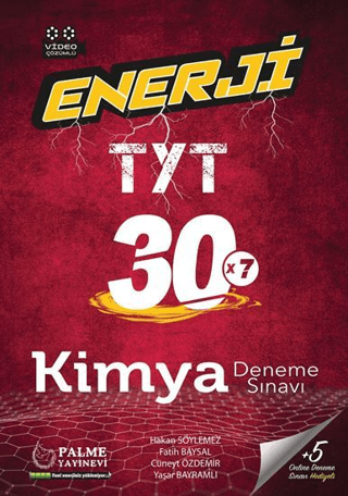 Palme YKS TYT Enerji Kimya 30 Deneme Sınavı Video Çözümlü - Cüneyt Özdemir - Palme Yayınları