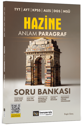 TYT AYT KPSS ALES DGS MSÜ Hazine Anlam Paragraf Soru Bankası Benzersiz Akademi Yayınları - Benzersiz Akademi