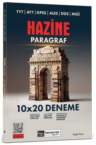 TYT AYT KPSS ALES DGS MSÜ Hazine Paragraf 10 x 20 Deneme Benzersiz Akademi Yayınları - Benzersiz Akademi