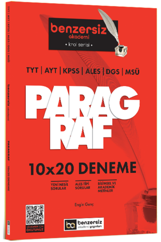 TYT AYT KPSS ALES DGS MSÜ Kral Serisi Benzersiz Paragraf 10x20 Deneme Benzersiz Akademi Yayınları - Benzersiz Akademi