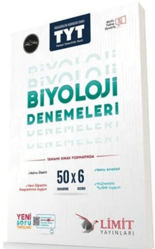 TYT Biyoloji 50x6 Denemeleri - Kolektif - Limit Yayınları