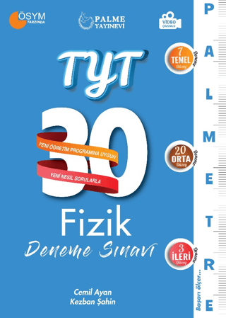 TYT Fizik 30 Deneme Sınavı - Cemil Ayan - Palme Yayınları