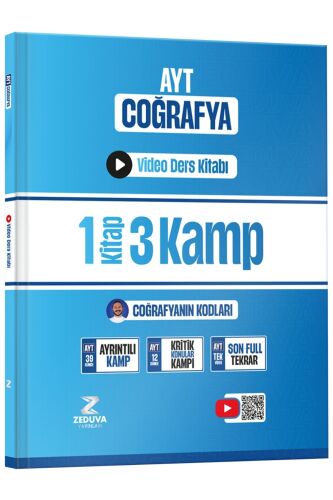 Zeduva Yayınları Coğrafyanın Kodları AYT Coğrafya 1 Kitap 3 Kamp Video Ders Kitabı - Zeduva Yayınları
