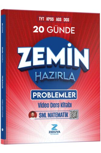 Zeduva Yayınları SML Matematik TYT KPSS AGS DGS 20 Günde Zemin Hazırla Problemler Video Ders Kitabı - Zeduva Yayınları