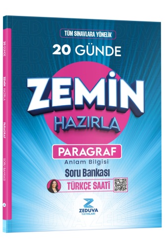 Zeduva Yayınları Türkçe Saati 20 Günde Zemin Hazırla Paragraf Anlam Bilgisi Soru Bankası - Zeduva Yayınları